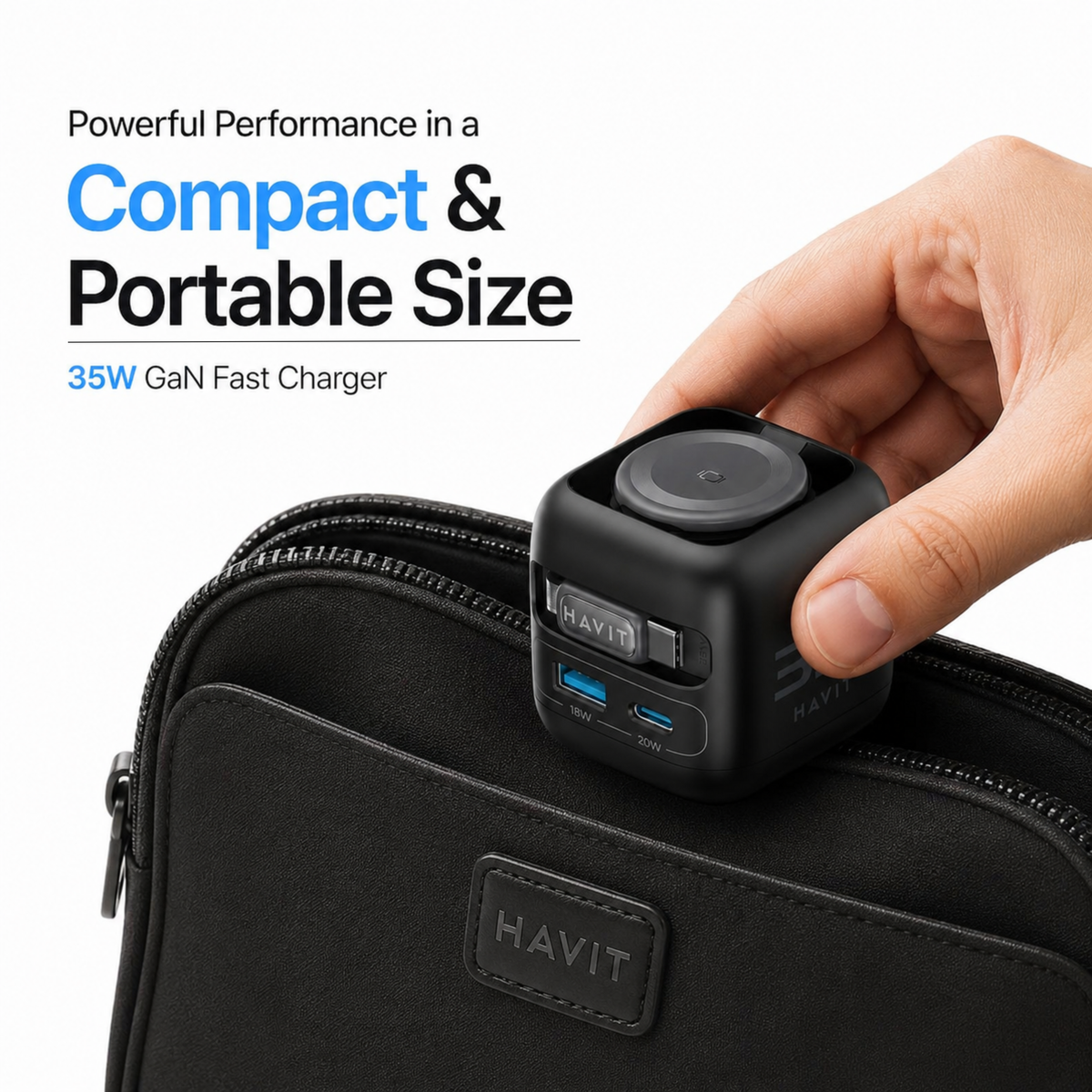 Havit UC250-35W Wall Charger with USB-A & USB-C Ports