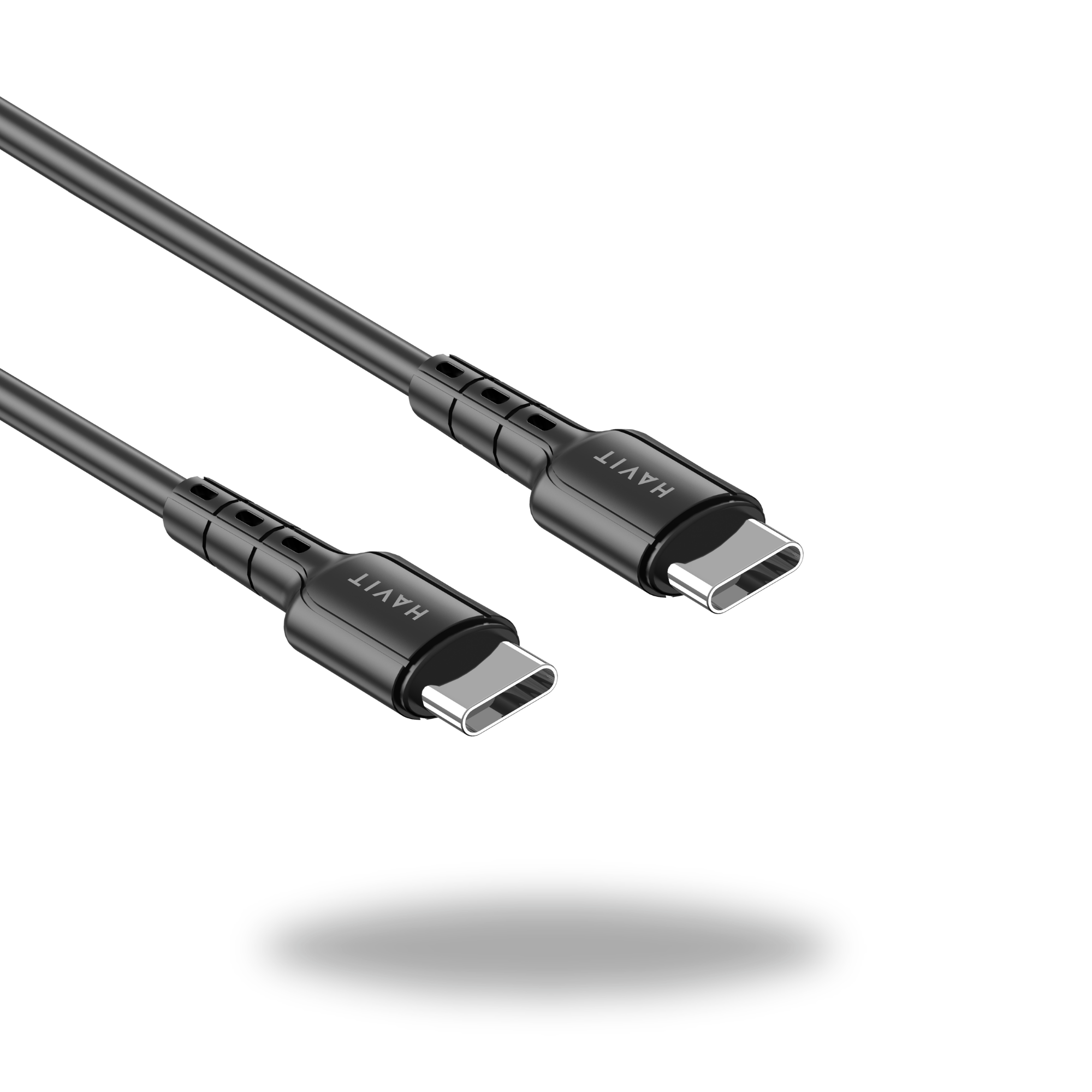HAVIT USB Type-C to Type-C Fast Charging & Data Cable – High Speed, Durable, Black