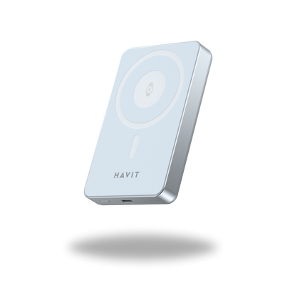 HAVIT Fast magnetic charging with power bank for smartphone and smartwatch devices.