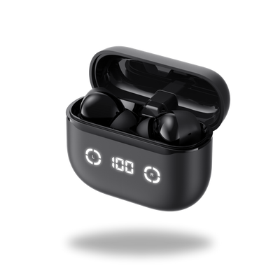 HAVIT TWS Wireless Earbuds TW984 with LED Display Case  ANC, ENC Calls, Deep Bass, 24H Playtime, Multipoint | Black