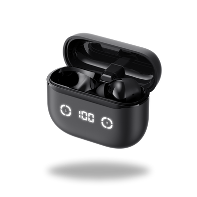 HAVIT TWS Wireless Earbuds TW984 with LED Display Case  ANC, ENC Calls, Deep Bass, 24H Playtime, Multipoint | Black