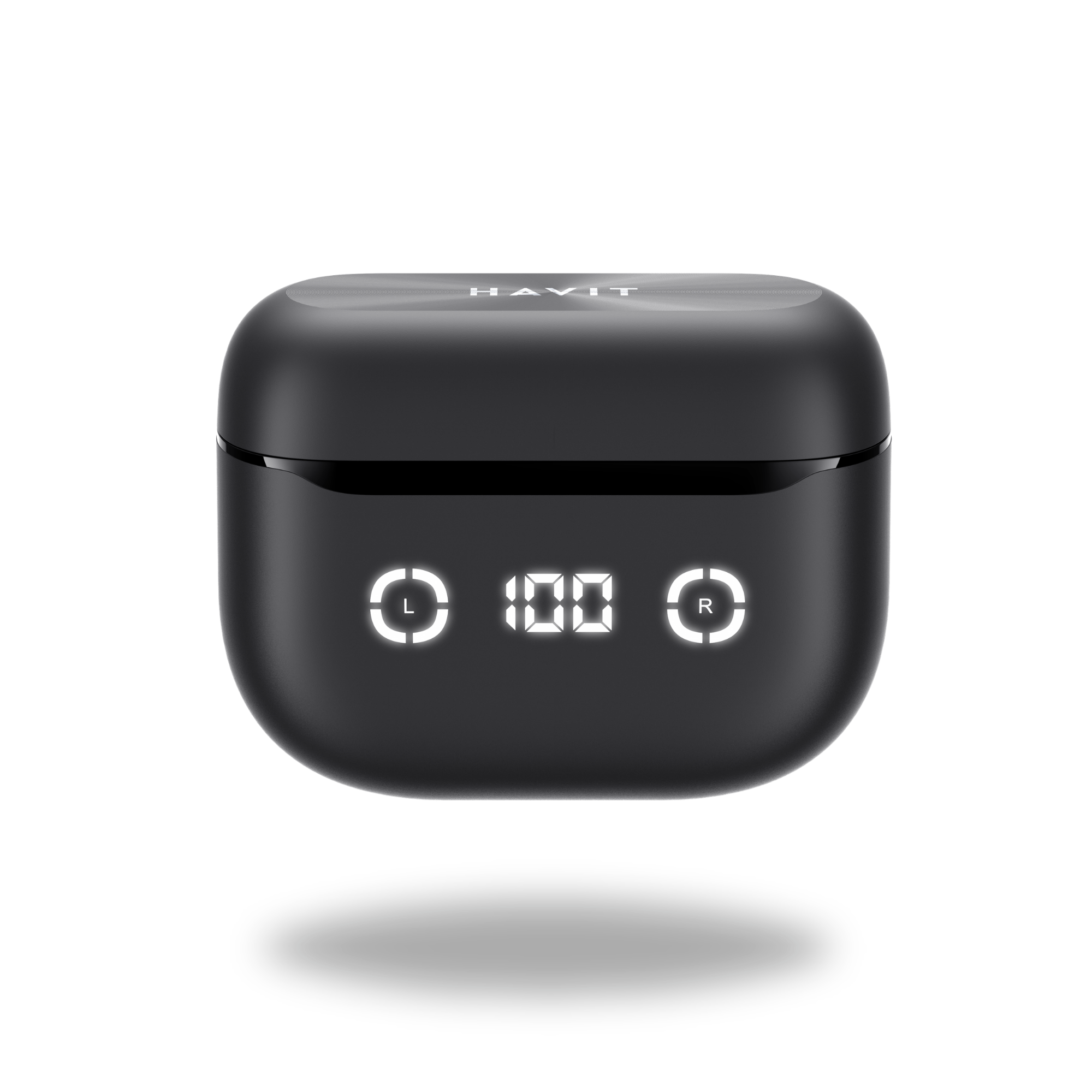 HAVIT TWS Wireless Earbuds TW984 with LED Display Case  ANC, ENC Calls, Deep Bass, 24H Playtime, Multipoint | Black