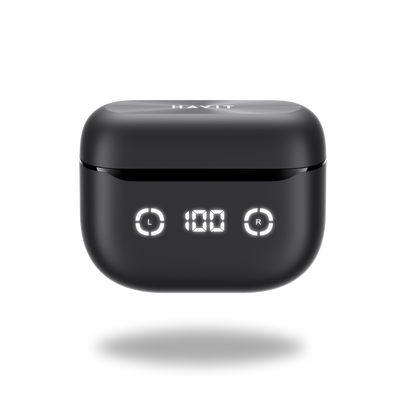 HAVIT TWS Wireless Earbuds TW984 with LED Display Case  ANC, ENC Calls, Deep Bass, 24H Playtime, Multipoint | Black