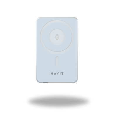 HAVIT Fast magnetic charging with power bank for smartphone and smartwatch devices.
